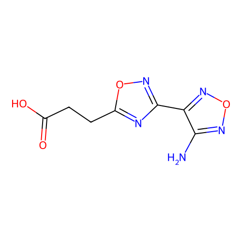 3-[3-(4-Amino-1,2,5-oxadiazol-3-yl)-1,2,4-oxadiazol-5-yl]propanoic acid structure