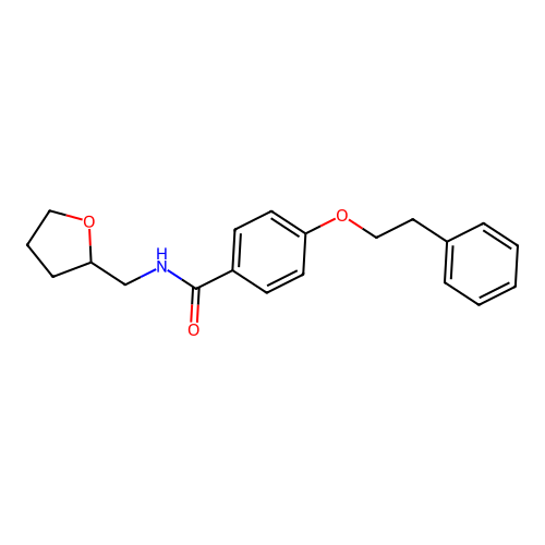 4-(2-phenylethoxy)-N-(tetrahydrofuran-2-ylmethyl)benzamide structure