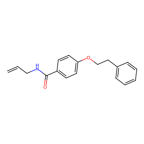 N-allyl-4-(2-phenylethoxy)benzamide structure