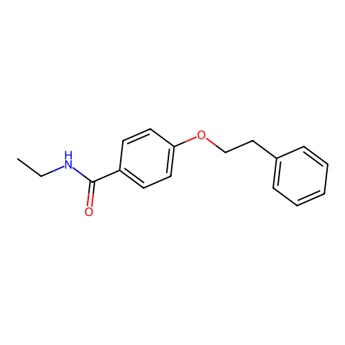 N-ethyl-4-(2-phenylethoxy)benzamide structure