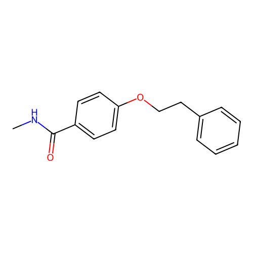 N-methyl-4-(2-phenylethoxy)benzamide structure