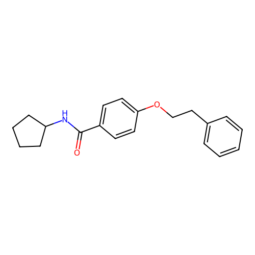 N-cyclopentyl-4-(2-phenylethoxy)benzamide structure