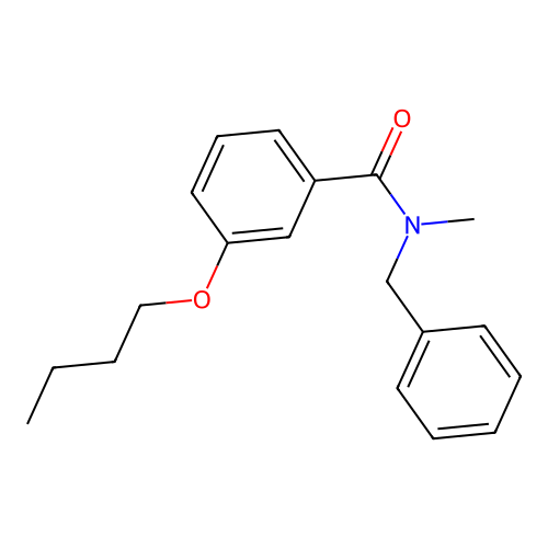 N-benzyl-3-butoxy-N-methylbenzamide structure
