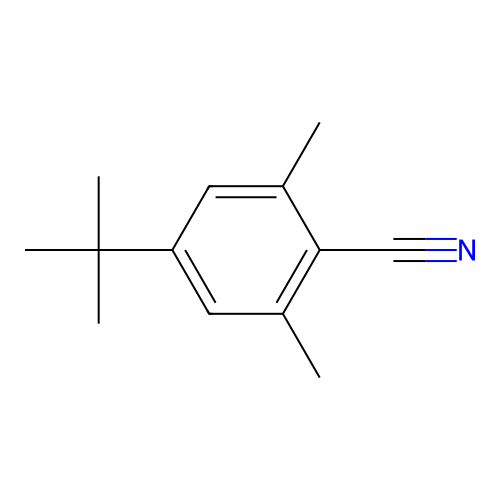 4-Tert-butyl-2,6-dimethylbenzonitrile structure
