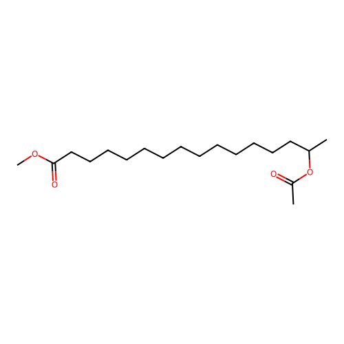 Methyl 15-acetoxyhexadecanoate structure