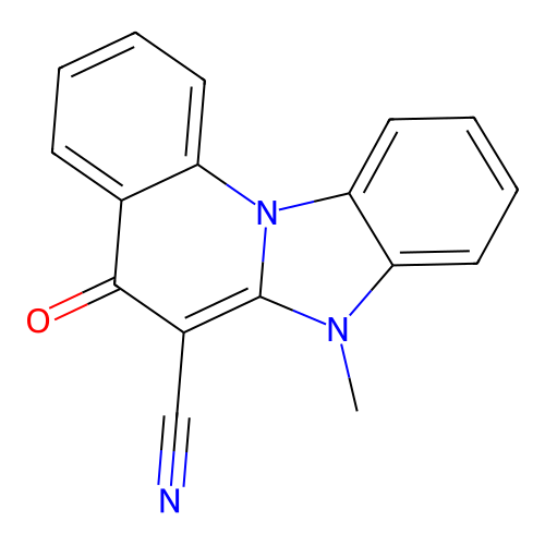 7-Methyl-5-oxo-benzimidazolo[1,2-a]quinoline-6-carbonitrile structure