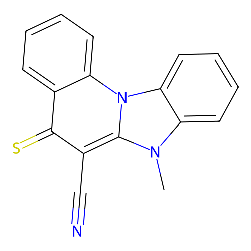 7-Methyl-5-thioxo-5,7-dihydrobenzimidazo[1,2-a]quinoline-6-carbonitrile structure