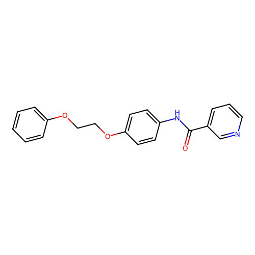 N-[4-(2-phenoxyethoxy)phenyl]pyridine-3-carboxamide structure
