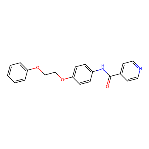 N-[4-(2-phenoxyethoxy)phenyl]isonicotinamide structure