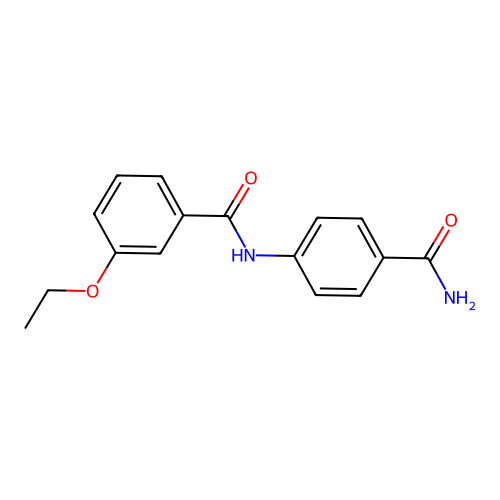 N-(4-carbamoylphenyl)-3-ethoxybenzamide structure