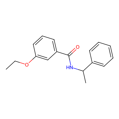 3-ethoxy-N-(1-phenylethyl)benzamide structure