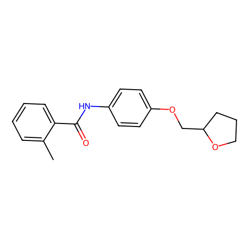 2-methyl-N-[4-(oxolan-2-ylmethoxy)phenyl]benzamide structure