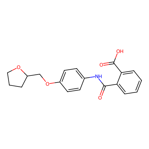 2-[[4-(oxolan-2-ylmethoxy)phenyl]carbamoyl]benzoic Acid structure