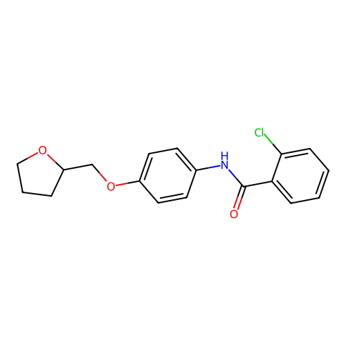 2-chloro-N-[4-(oxolan-2-ylmethoxy)phenyl]benzamide structure