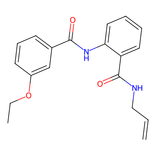 2-[(3-ethoxybenzoyl)amino]-N-prop-2-enylbenzamide structure