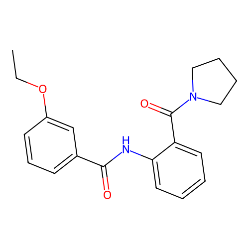 3-ethoxy-N-[2-(pyrrolidine-1-carbonyl)phenyl]benzamide structure