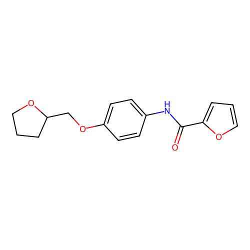 N-[4-(oxolan-2-ylmethoxy)phenyl]furan-2-carboxamide structure