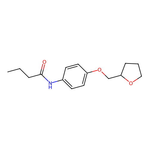 N-[4-(tetrahydrofuran-2-ylmethoxy)phenyl]butanamide structure