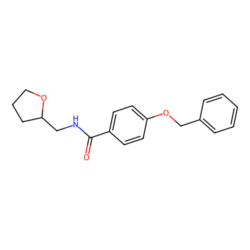 N-(oxolan-2-ylmethyl)-4-phenylmethoxybenzamide structure