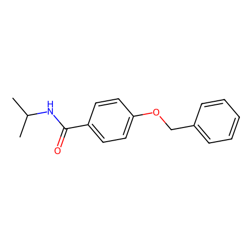 4-phenylmethoxy-N-propan-2-ylbenzamide structure