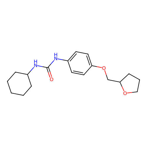 1-Cyclohexyl-3-[4-(oxolan-2-ylmethoxy)phenyl]urea structure