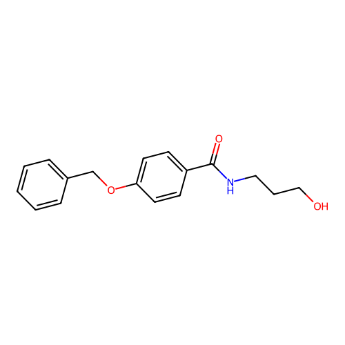 4-(benzyloxy)-N-(3-hydroxypropyl)benzamide structure