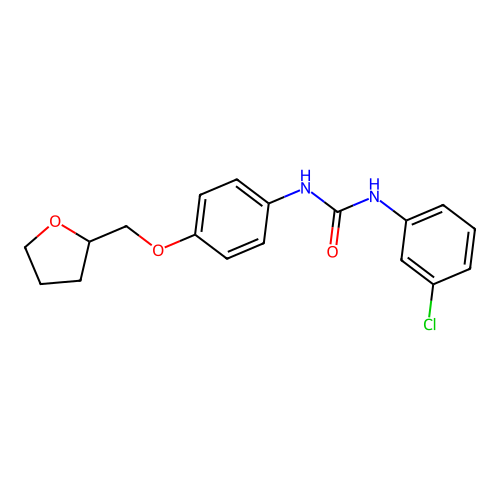 1-(3-Chlorophenyl)-3-[4-(oxolan-2-ylmethoxy)phenyl]urea structure