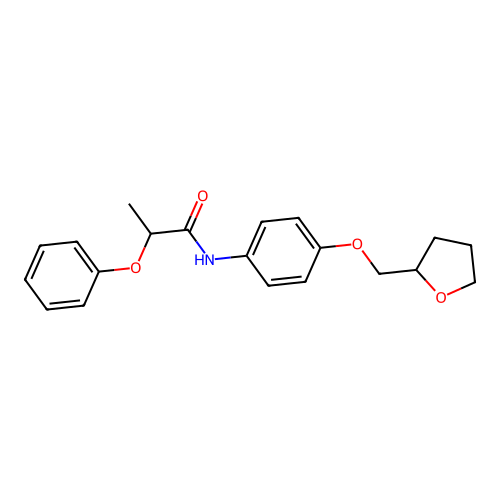 N-[4-(oxolan-2-ylmethoxy)phenyl]-2-phenoxypropanamide structure