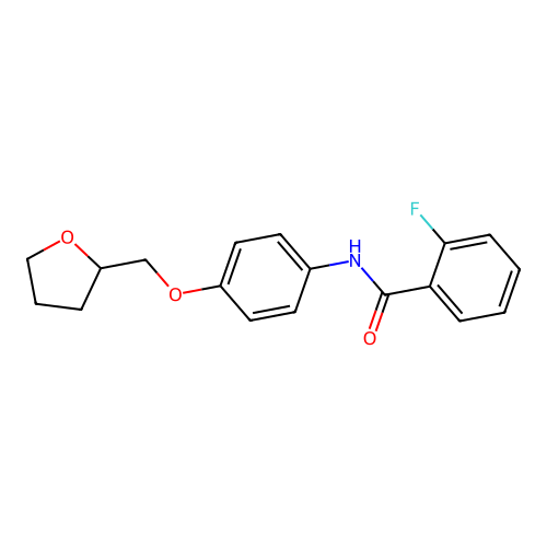 2-fluoro-N-[4-(oxolan-2-ylmethoxy)phenyl]benzamide structure