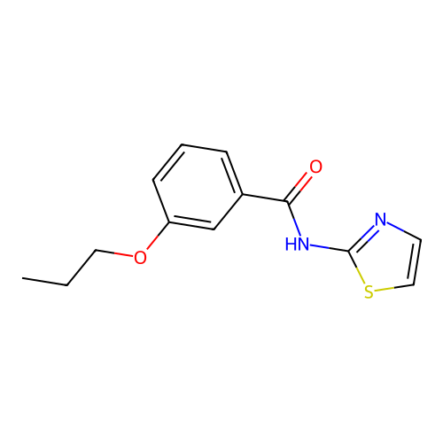 3-propoxy-N-(1,3-thiazol-2-yl)benzamide structure