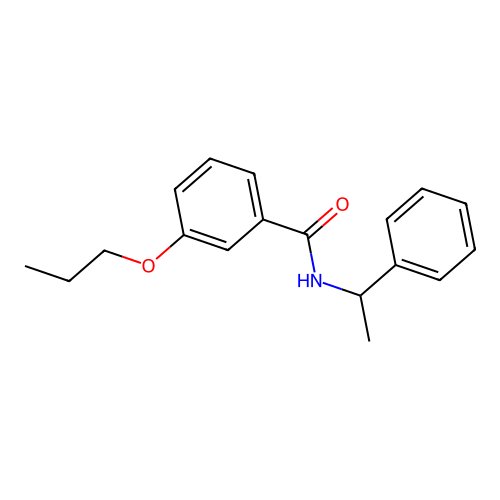 N-(1-phenylethyl)-3-propoxybenzamide structure