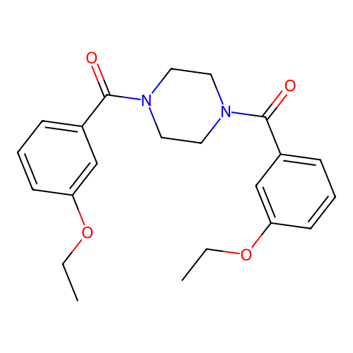 1,4-Bis(3-ethoxybenzoyl)piperazine structure