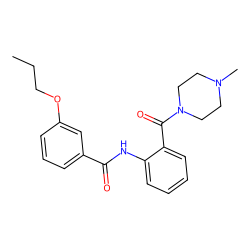 N-[2-(4-methylpiperazine-1-carbonyl)phenyl]-3-propoxybenzamide structure