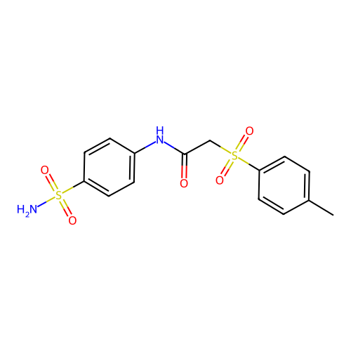 N-(4-sulfamoylphenyl)-2-tosylacetamide structure