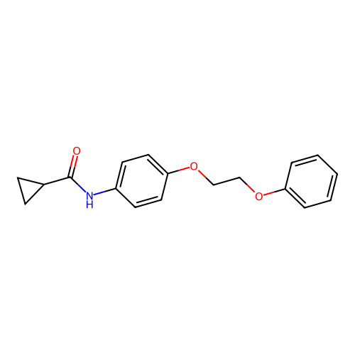 N-[4-(2-phenoxyethoxy)phenyl]cyclopropanecarboxamide structure