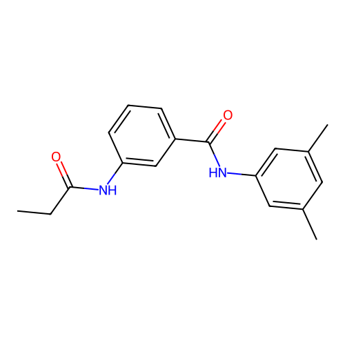 N-(3,5-dimethylphenyl)-3-(propanoylamino)benzamide structure