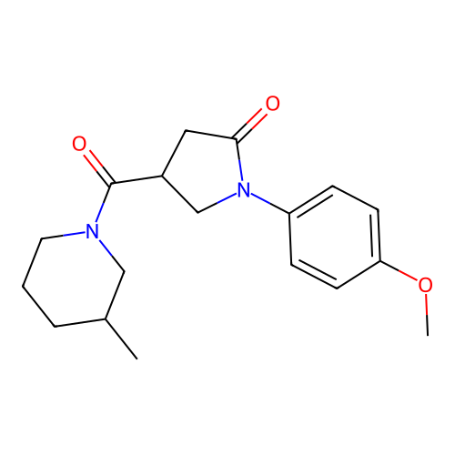 1-(4-Methoxyphenyl)-4-(3-methylpiperidine-1-carbonyl)pyrrolidin-2-one structure