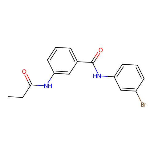 N-(3-bromophenyl)-3-(propanoylamino)benzamide structure