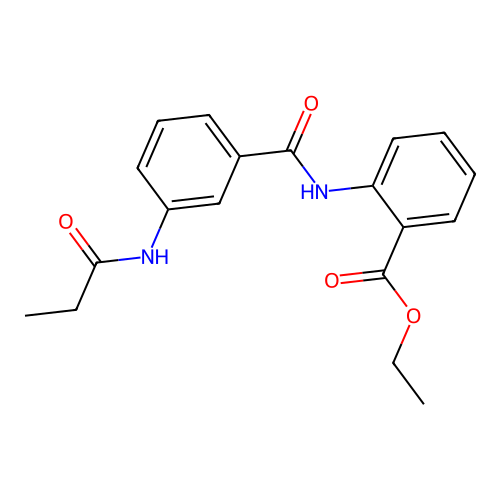 Ethyl 2-(3-propanamidobenzamido)benzoate structure