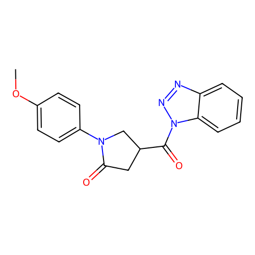 4-(Benzotriazole-1-carbonyl)-1-(4-methoxyphenyl)pyrrolidin-2-one structure