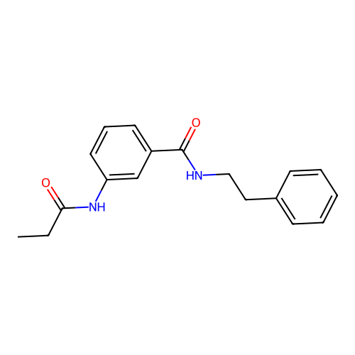 N-(2-phenylethyl)-3-(propanoylamino)benzamide structure