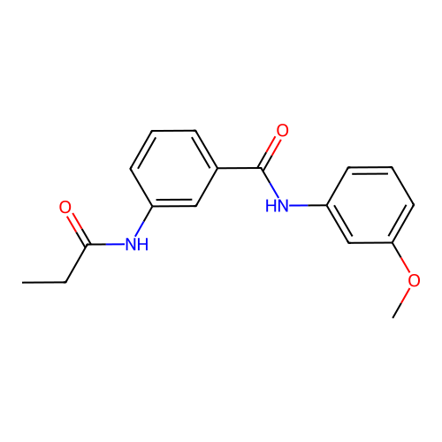 N-(3-methoxyphenyl)-3-(propanoylamino)benzamide structure