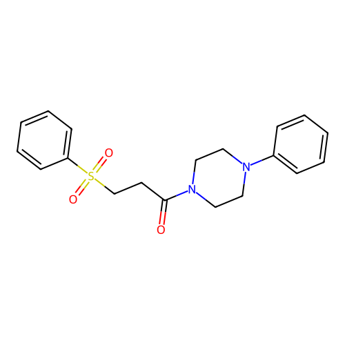 3-(Benzenesulfonyl)-1-(4-phenylpiperazin-1-yl)propan-1-one structure