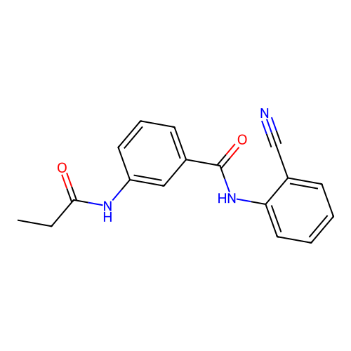 N-(2-cyanophenyl)-3-(propanoylamino)benzamide structure