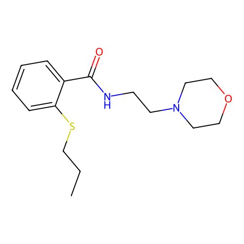 N-[2-(morpholin-4-yl)ethyl]-2-(propylsulfanyl)benzamide structure