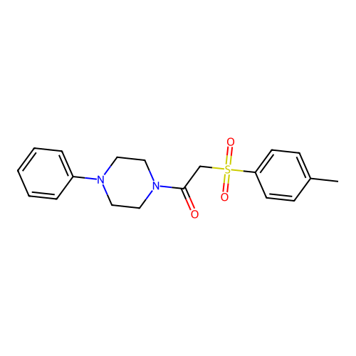 1-(4-Phenylpiperazin-1-yl)-2-tosylethanone structure