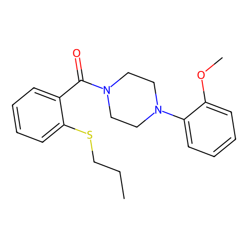 [4-(2-Methoxyphenyl)piperazin-1-yl]-(2-propylsulfanylphenyl)methanone structure