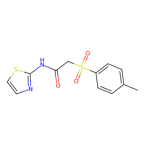 N-(thiazol-2-yl)-2-tosylacetamide structure