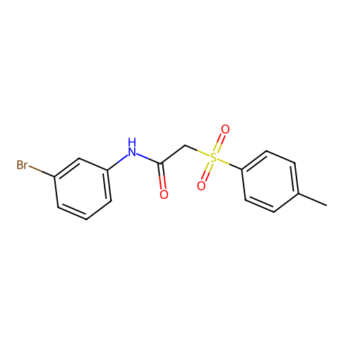 N-(3-bromophenyl)-2-tosylacetamide structure