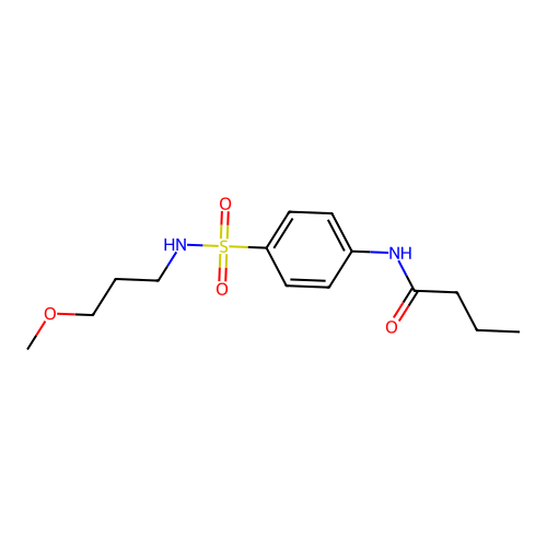 N-{4-[(3-methoxypropyl)sulfamoyl]phenyl}butanamide structure